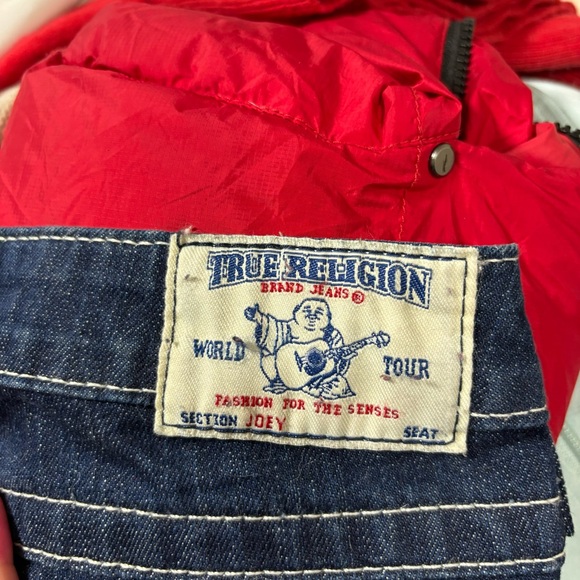True religion Joey dark wash low rise flare jeans 28 - Picture 3 of 6
